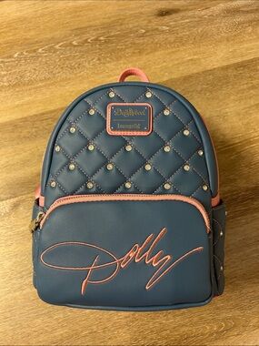 Loungefly Dollywood Blue and Pink Mini-Backpack